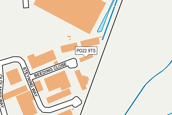 PO22 9TS map - OS OpenMap – Local (Ordnance Survey)
