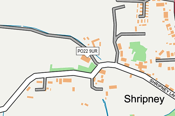 PO22 9UR map - OS OpenMap – Local (Ordnance Survey)