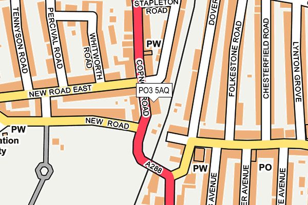 PO3 5AQ map - OS OpenMap – Local (Ordnance Survey)