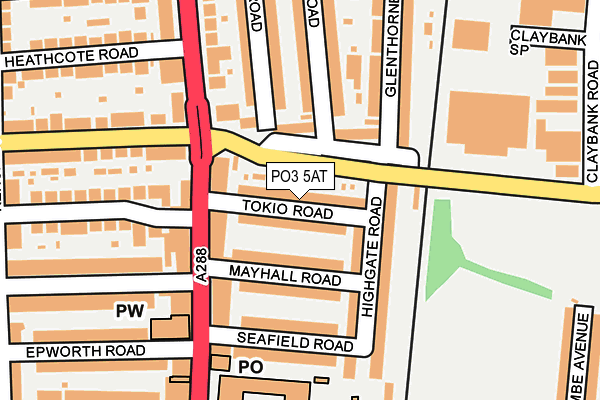 PO3 5AT map - OS OpenMap – Local (Ordnance Survey)