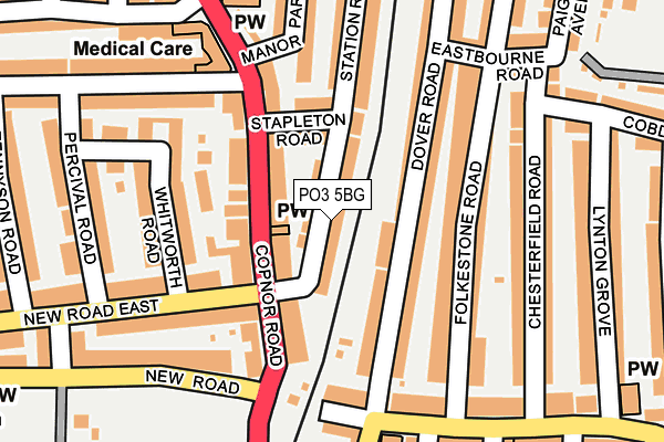PO3 5BG map - OS OpenMap – Local (Ordnance Survey)