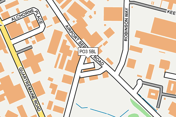 PO3 5BL map - OS OpenMap – Local (Ordnance Survey)