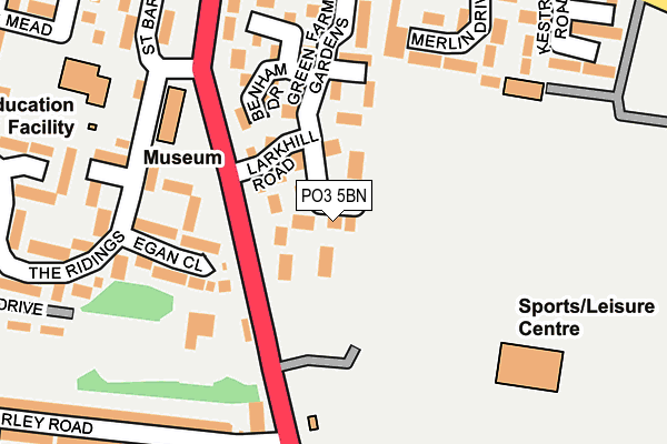PO3 5BN map - OS OpenMap – Local (Ordnance Survey)