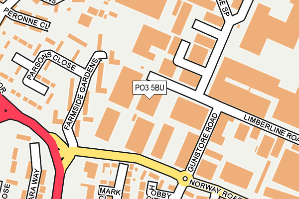 PO3 5BU map - OS OpenMap – Local (Ordnance Survey)
