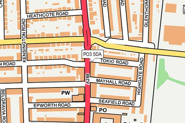 PO3 5DA map - OS OpenMap – Local (Ordnance Survey)