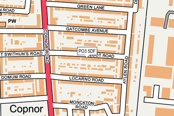 PO3 5DF map - OS OpenMap – Local (Ordnance Survey)