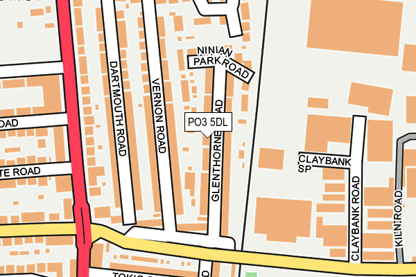PO3 5DL map - OS OpenMap – Local (Ordnance Survey)