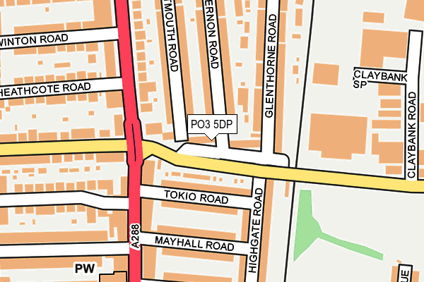 PO3 5DP map - OS OpenMap – Local (Ordnance Survey)