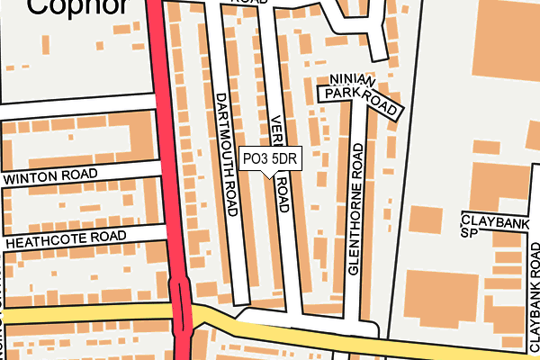 PO3 5DR map - OS OpenMap – Local (Ordnance Survey)