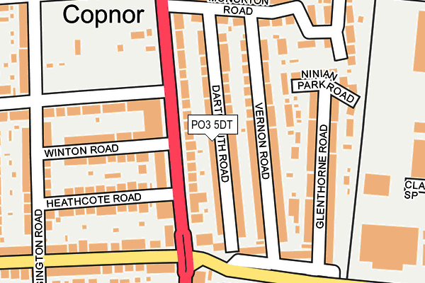 PO3 5DT map - OS OpenMap – Local (Ordnance Survey)