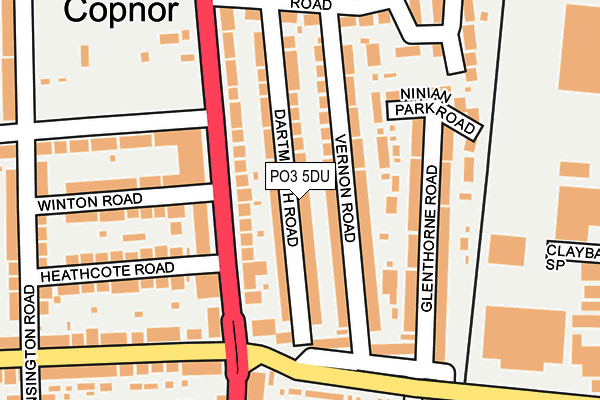PO3 5DU map - OS OpenMap – Local (Ordnance Survey)