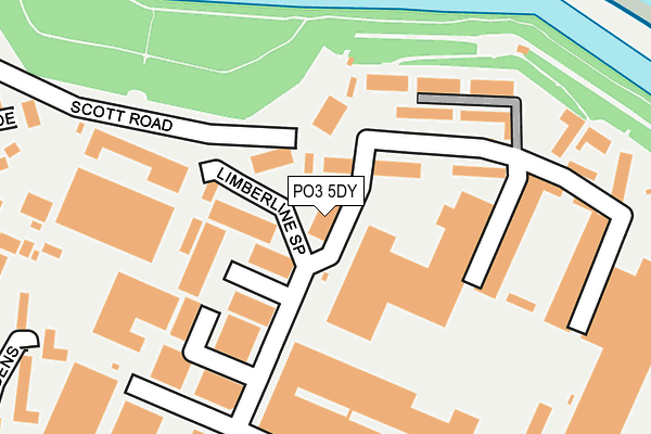PO3 5DY map - OS OpenMap – Local (Ordnance Survey)