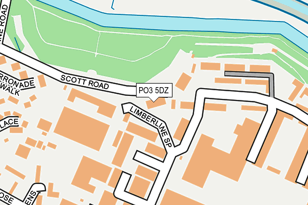 PO3 5DZ map - OS OpenMap – Local (Ordnance Survey)
