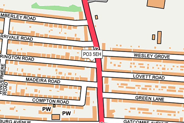 PO3 5EH map - OS OpenMap – Local (Ordnance Survey)