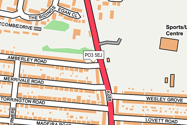 PO3 5EJ map - OS OpenMap – Local (Ordnance Survey)