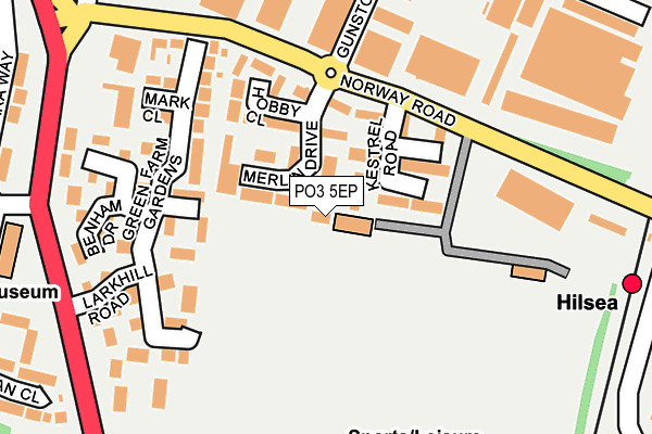 PO3 5EP map - OS OpenMap – Local (Ordnance Survey)