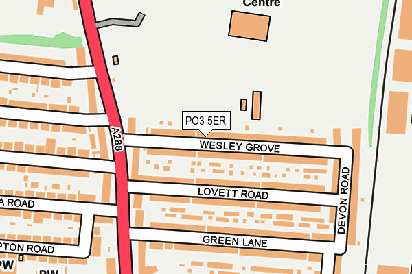 PO3 5ER map - OS OpenMap – Local (Ordnance Survey)