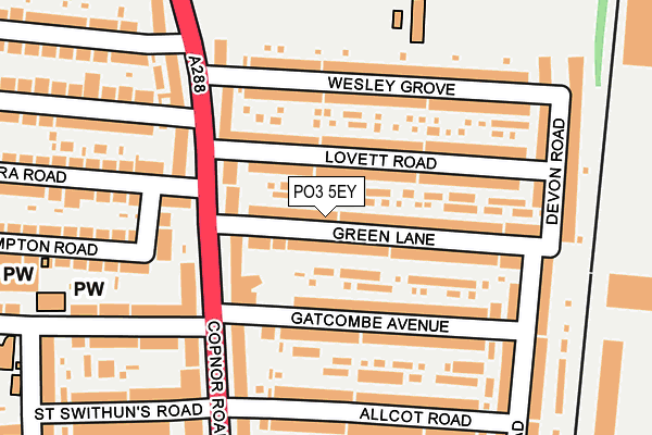 PO3 5EY map - OS OpenMap – Local (Ordnance Survey)