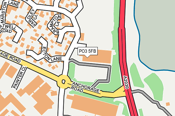 PO3 5FB map - OS OpenMap – Local (Ordnance Survey)