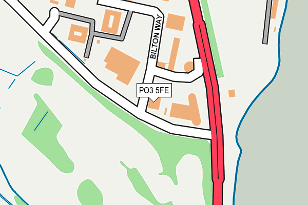 PO3 5FE map - OS OpenMap – Local (Ordnance Survey)