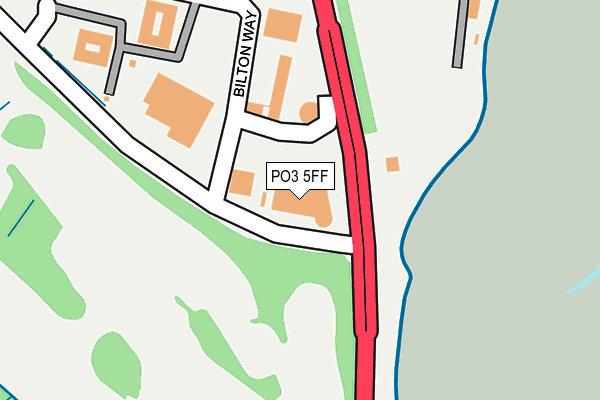 PO3 5FF map - OS OpenMap – Local (Ordnance Survey)