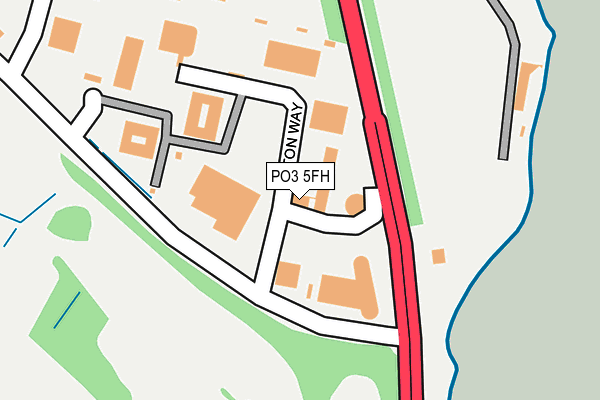 PO3 5FH map - OS OpenMap – Local (Ordnance Survey)