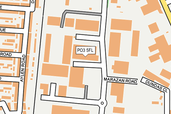 PO3 5FL map - OS OpenMap – Local (Ordnance Survey)