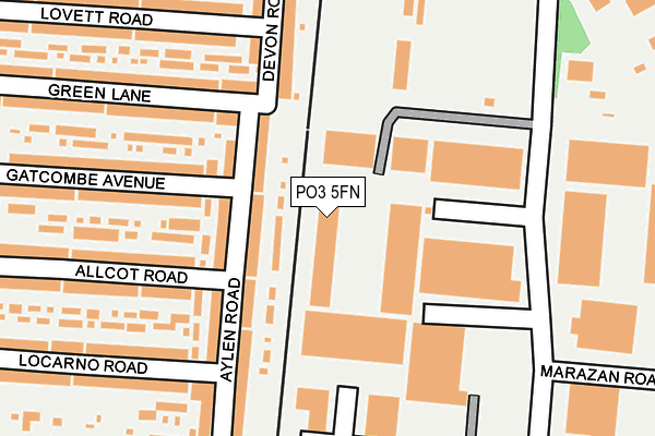 PO3 5FN map - OS OpenMap – Local (Ordnance Survey)