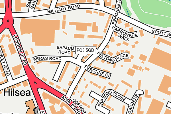 PO3 5GD map - OS OpenMap – Local (Ordnance Survey)