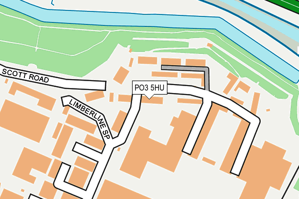 PO3 5HU map - OS OpenMap – Local (Ordnance Survey)