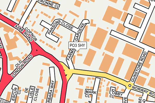 PO3 5HY map - OS OpenMap – Local (Ordnance Survey)