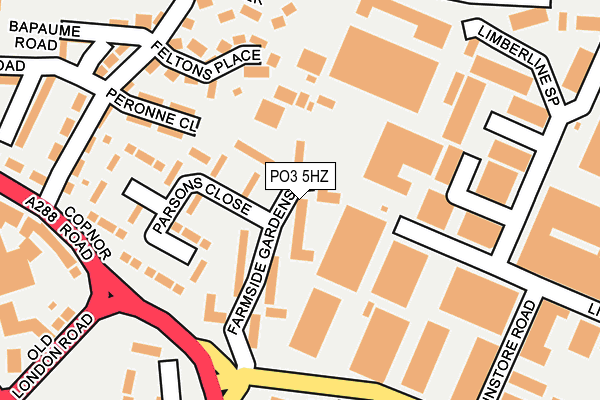 PO3 5HZ map - OS OpenMap – Local (Ordnance Survey)