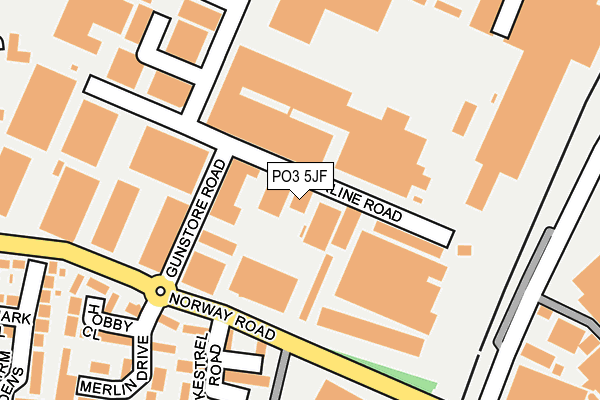 PO3 5JF map - OS OpenMap – Local (Ordnance Survey)