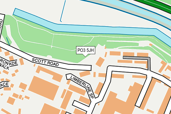 PO3 5JH map - OS OpenMap – Local (Ordnance Survey)