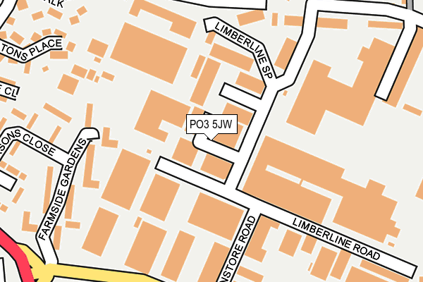 PO3 5JW map - OS OpenMap – Local (Ordnance Survey)