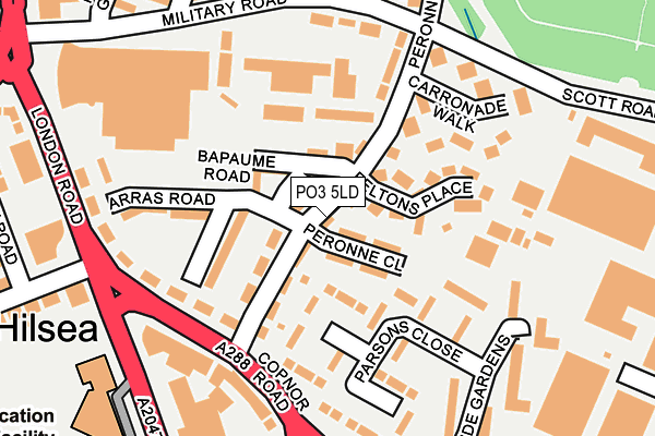 PO3 5LD map - OS OpenMap – Local (Ordnance Survey)