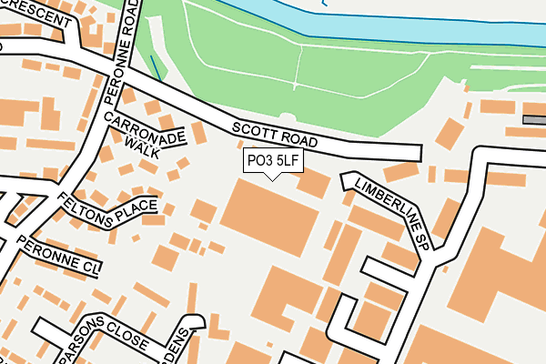 PO3 5LF map - OS OpenMap – Local (Ordnance Survey)