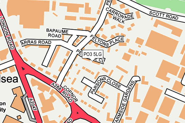 PO3 5LG map - OS OpenMap – Local (Ordnance Survey)