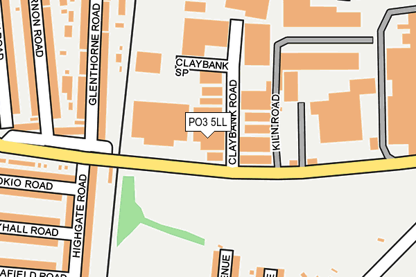 PO3 5LL map - OS OpenMap – Local (Ordnance Survey)