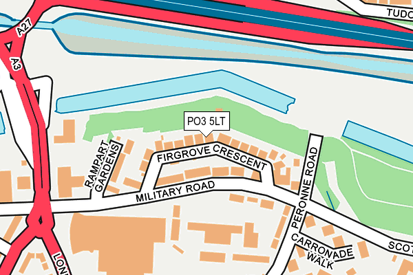 PO3 5LT map - OS OpenMap – Local (Ordnance Survey)