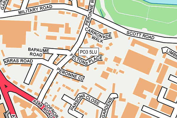 PO3 5LU map - OS OpenMap – Local (Ordnance Survey)