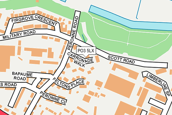 PO3 5LX map - OS OpenMap – Local (Ordnance Survey)