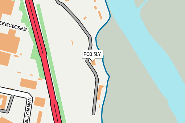 PO3 5LY map - OS OpenMap – Local (Ordnance Survey)
