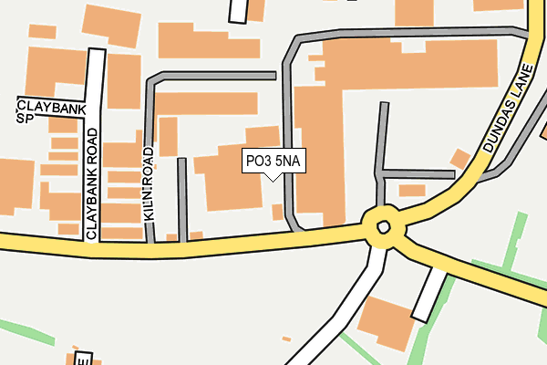 PO3 5NA map - OS OpenMap – Local (Ordnance Survey)