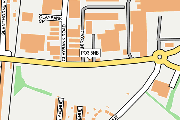 PO3 5NB map - OS OpenMap – Local (Ordnance Survey)