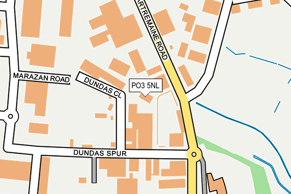 PO3 5NL map - OS OpenMap – Local (Ordnance Survey)