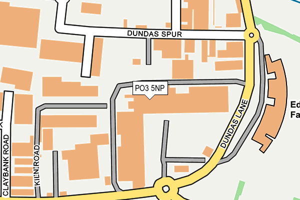 PO3 5NP map - OS OpenMap – Local (Ordnance Survey)