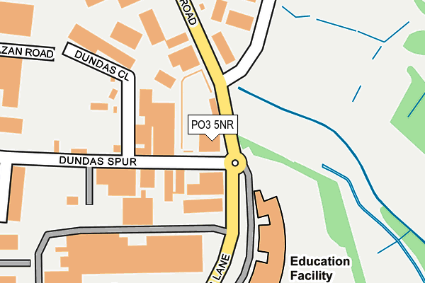 PO3 5NR map - OS OpenMap – Local (Ordnance Survey)