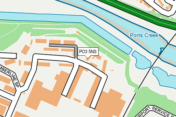 PO3 5NS map - OS OpenMap – Local (Ordnance Survey)