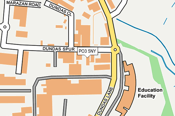 PO3 5NY map - OS OpenMap – Local (Ordnance Survey)